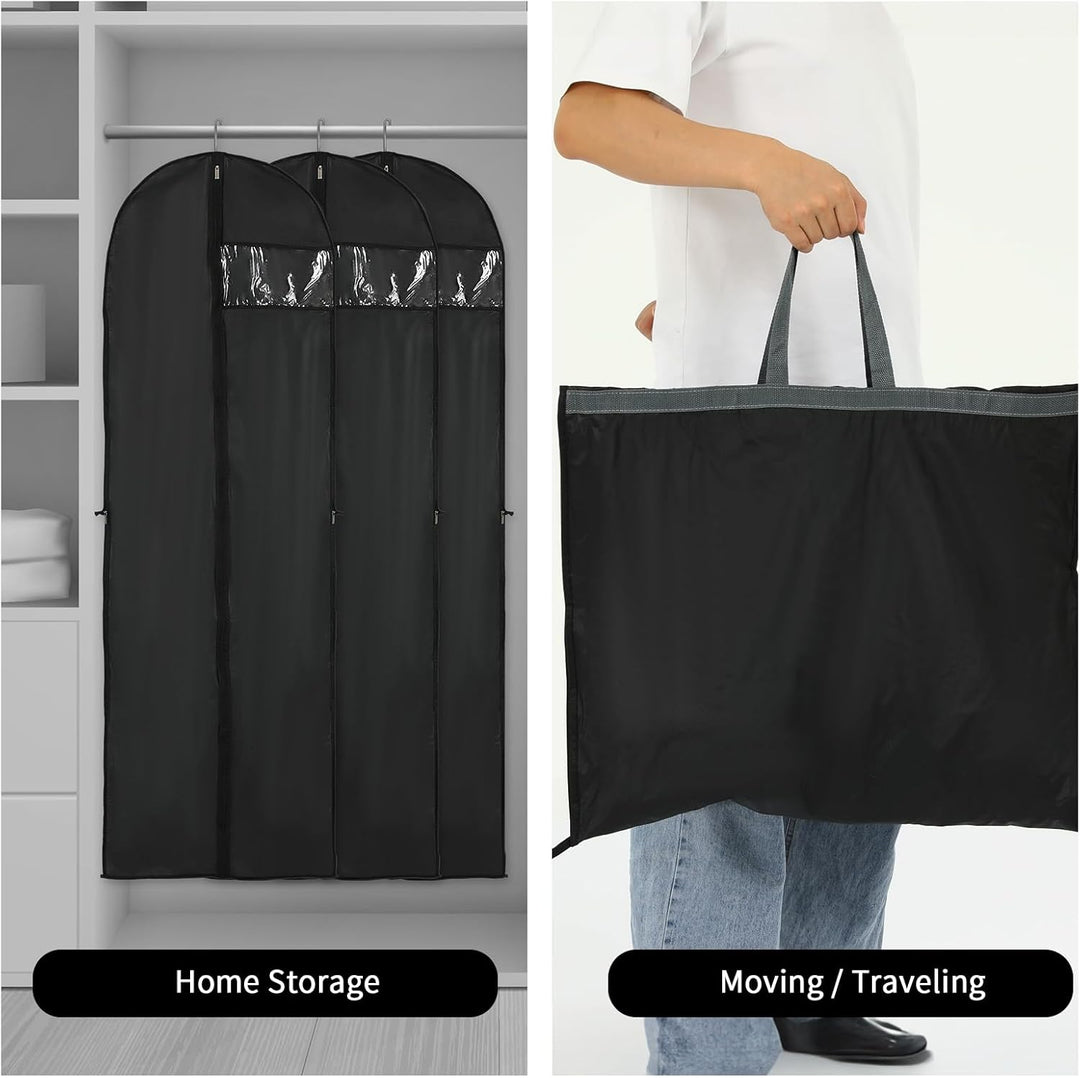 Buy 1 Get 1 Free: 180cm long garment storage covers. Zippered dress bags for efficient closet organization.