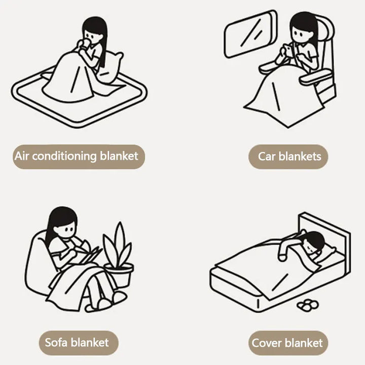Lightweight yet warm, this luxury travel blanket offers plush comfort for cozy relaxation anywhere.