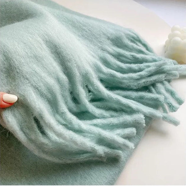 Warm cashmere scarf for women. Long, soft, and elegant for fall & winter style.