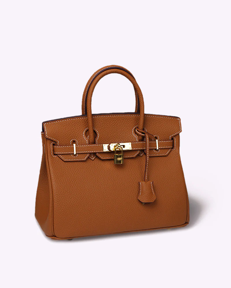 Chic women's leather shoulder bag. Elegant design ideal as a work bag or stylish travel tote.