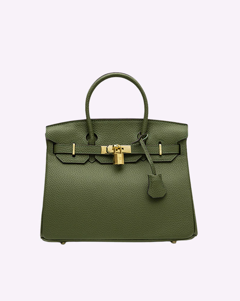 Elegant women's genuine leather tote handbag. Versatile as a stylish work bag or chic travel accessory.