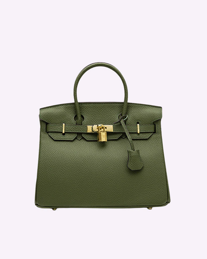 Elegant women's genuine leather tote handbag. Versatile as a stylish work bag or chic travel accessory.