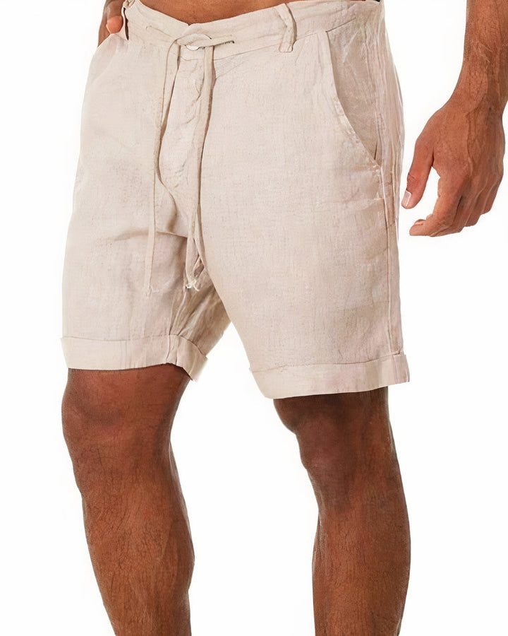 Armand luxurious linen shorts for men, offering stylish comfort & a versatile casual summer look.