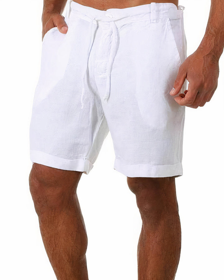 Stylish men's linen comfort shorts, a versatile casual menswear essential for warm summer days.