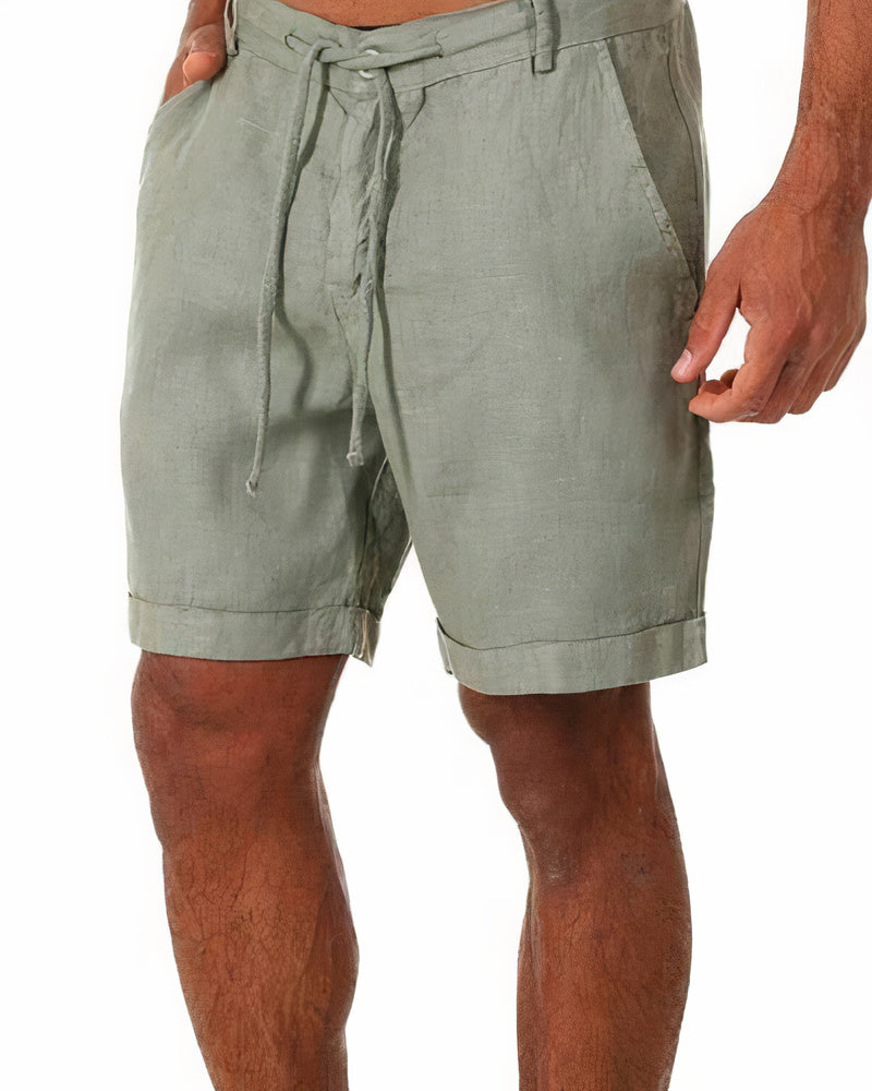 Elevate your summer style with these luxurious linen men's comfort shorts, perfect for casual versatility.