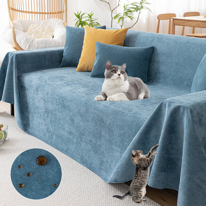 Luxurious waterproof chenille sofa cover, non-slip design, available in multiple colors. Versatile and stylish for all season