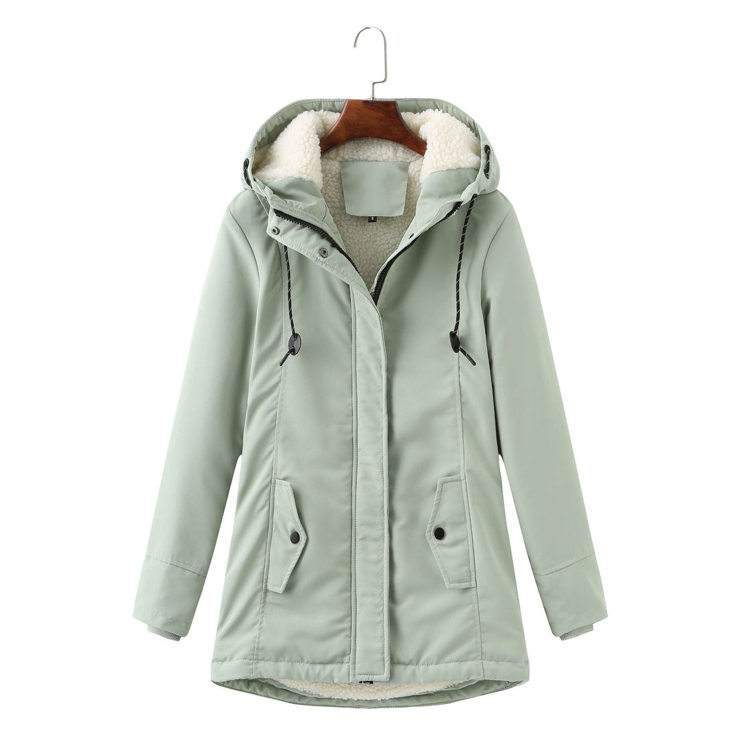 Elegant women's winter coat, Aurora parka, warm and cozy outerwear for daily use.