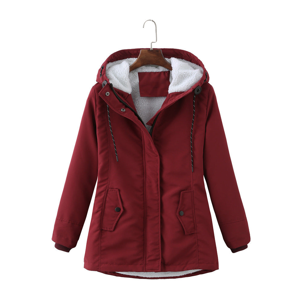 Flattering fit women's parka coat, luxurious and warm for winter, perfect daily wear outerwear.