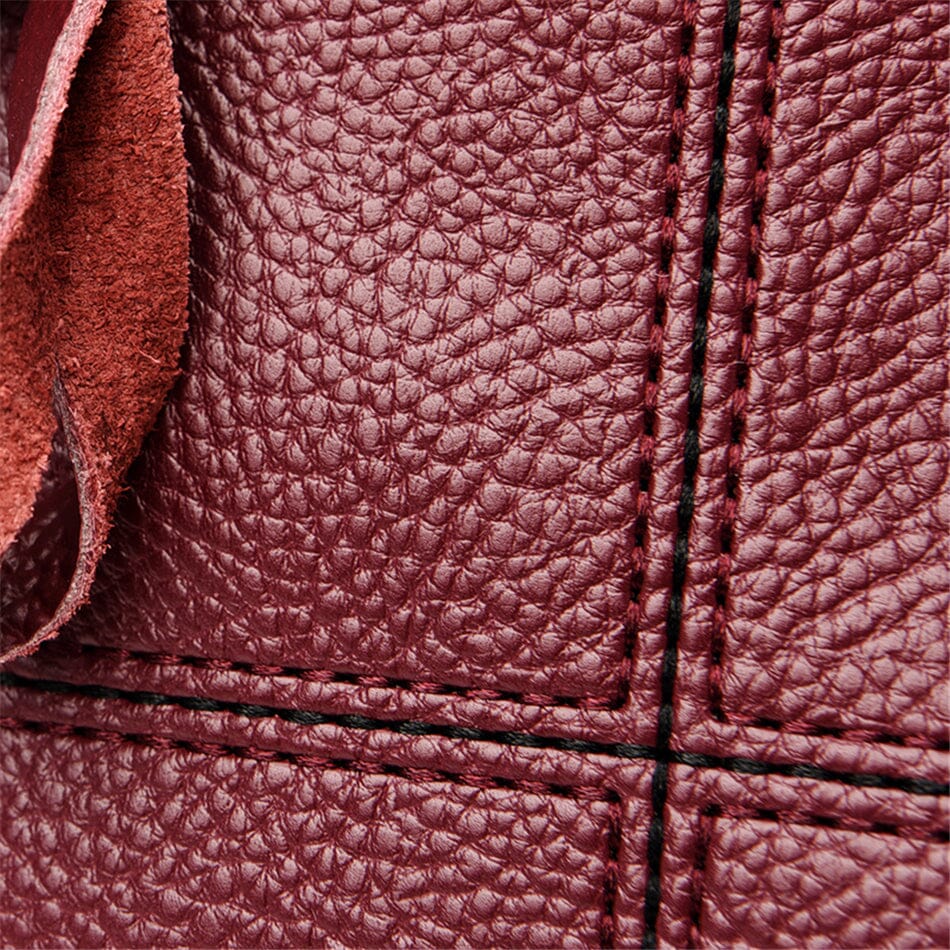 Stylish multi-color women's luxury leather tote bag, versatile for work or casual elegance.
