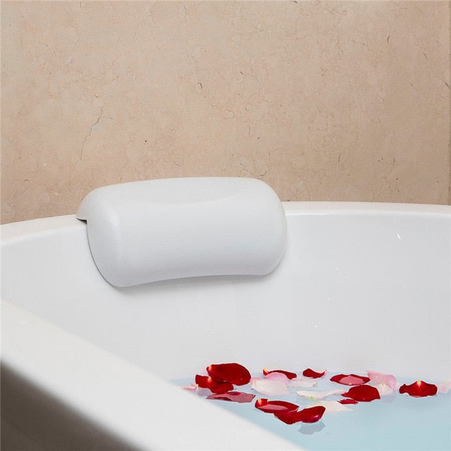 Comfortable anti-slip bath pillow for deep relaxation. Perfect neck support for a soothing home spa.