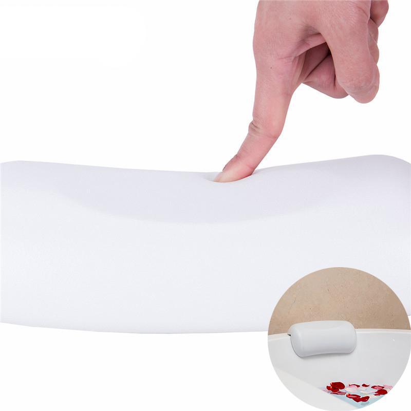 Waterproof bath cushion, a luxury spa accessory providing superior neck and head support for unwinding.