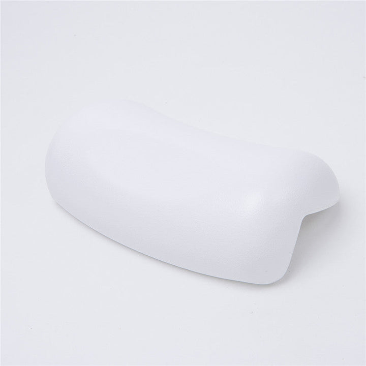 Plush bath head rest for home spa relaxation. Enjoy ultimate comfort and neck support while soaking.