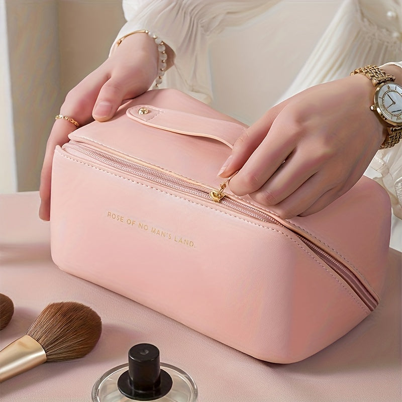 Chic waterproof cosmetic bag, a travel beauty organizer for women's accessories.