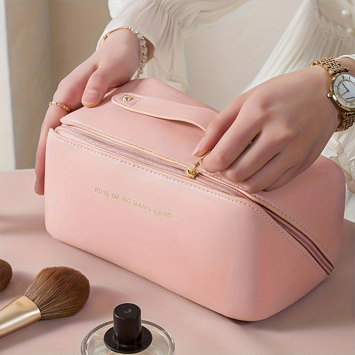 Chic waterproof cosmetic bag, a travel beauty organizer for women's accessories.