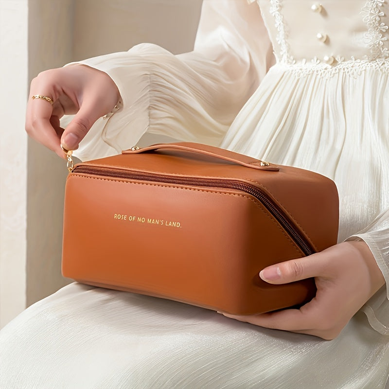 Waterproof cosmetic pouch, perfect beauty organizer for women's travel essentials.