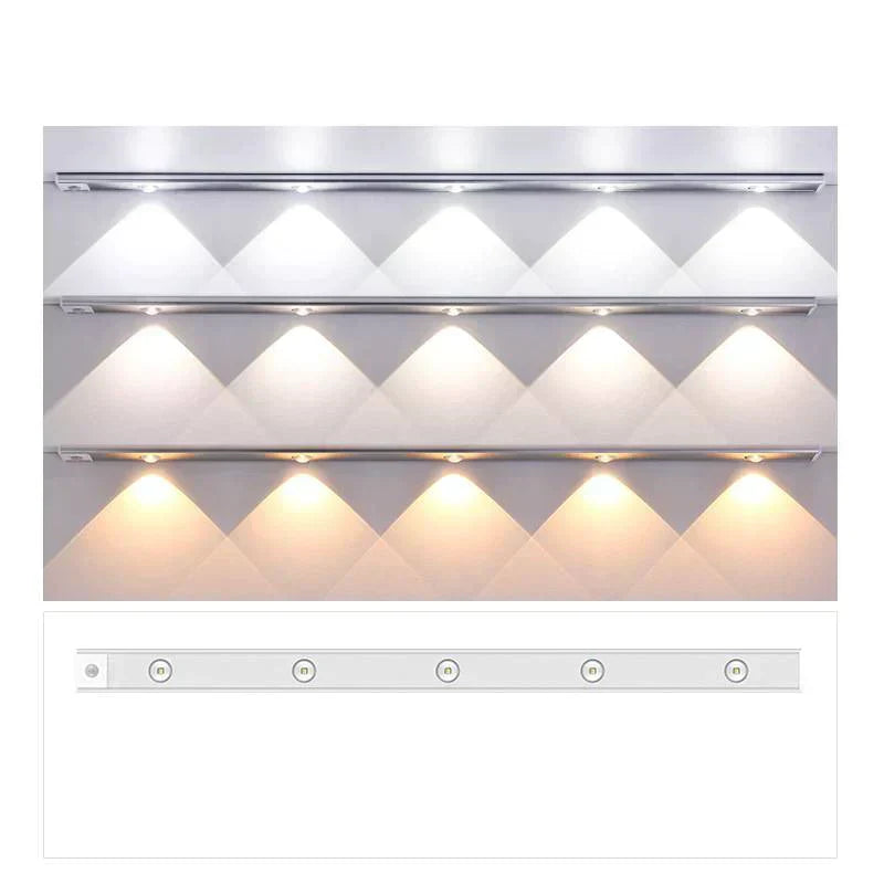 Luxury wireless motion sensor LED cabinet light for smart kitchen & closet lighting. Rechargeable accent light.