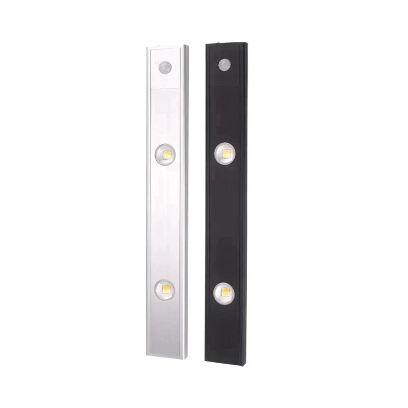 Versatile wireless motion sensor LED light, rechargeable for under cabinet, kitchen, closet, and accent lighting.