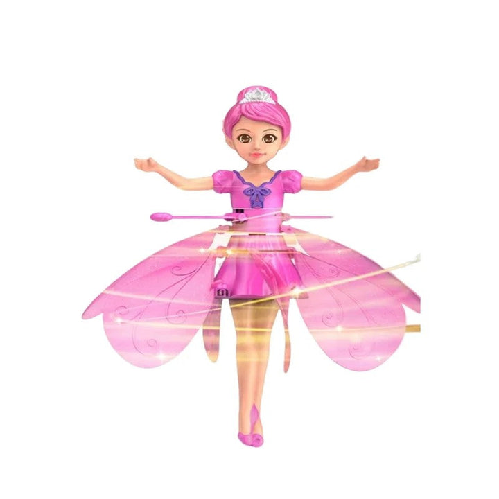 Enchanting flying doll with lights, a magical gesture control toy, ideal kids' Christmas gift.