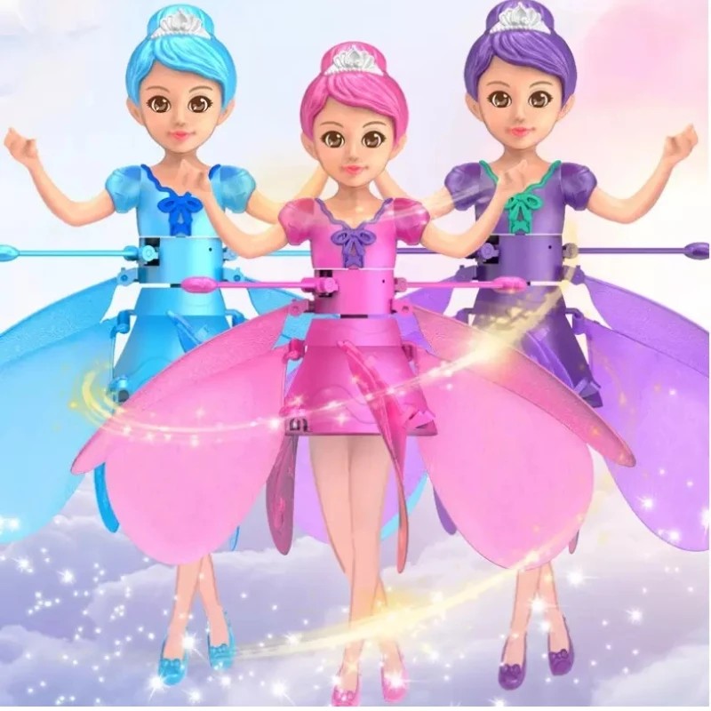 LED light-up flying doll, magical children's toy offering unique gesture control play.