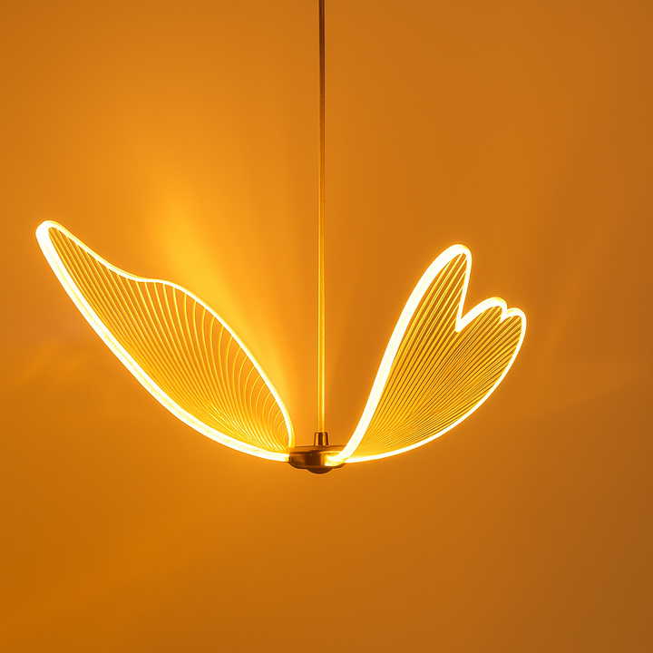 Elegant LED butterfly pendant light with a magical design, ideal ceiling lamp for children's room decor.