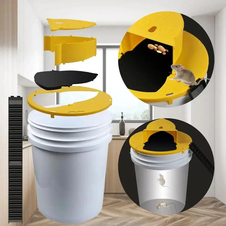 4-Pack Bucket Lid Mouse Trap for Rodent Control