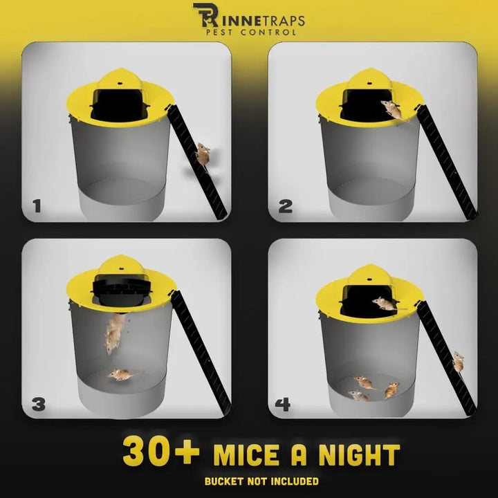 4-Pack Bucket Lid Mouse Trap for Rodent Control