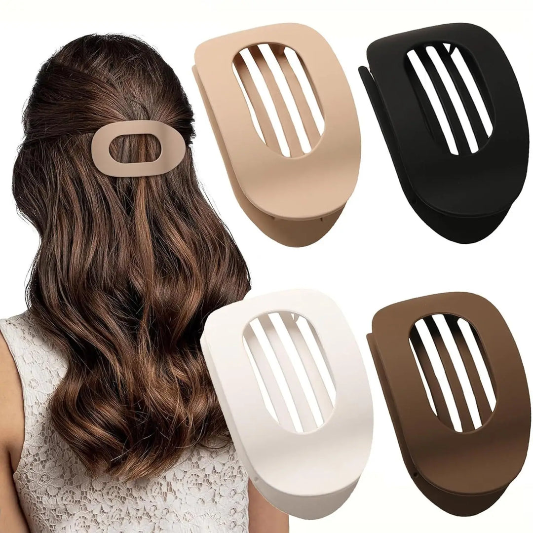 Durable matte oval hair accessory, a secure hold claw clip for everyday use.