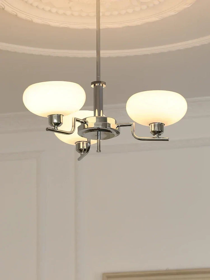 Medieval chandelier with Bauhaus style, featuring elegant details and multiple light fixtures, for home decor.