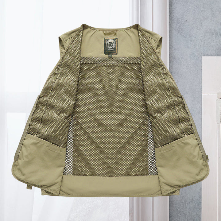 ActionGuard men's utility vest, military-style with adjustable fit & durable construction.