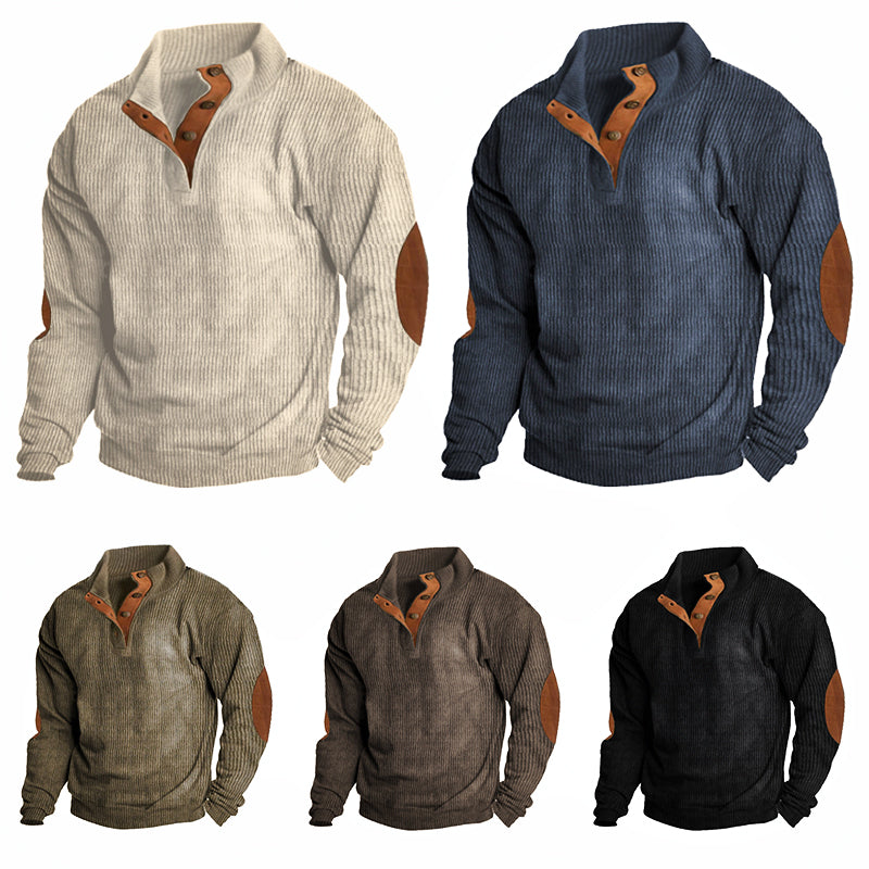 Men's Asher outdoor adventure sweater. Warm, durable, stylish pullover for hiking, camping & casual wear.