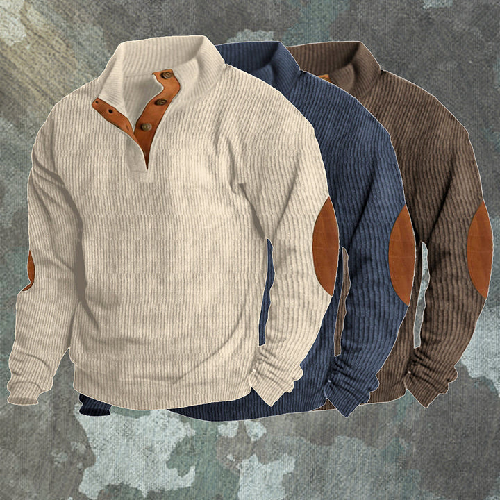 Men's Asher sweater: a warm, stylish & versatile pullover. Perfect for casual wear, hiking, or any outdoor adventure.