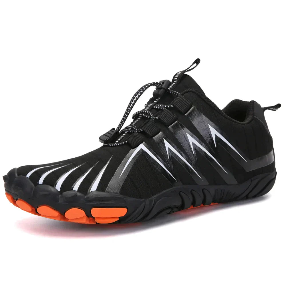 Men's flexible barefoot shoes, minimalist design for natural running, hiking, and daily comfortable wear.