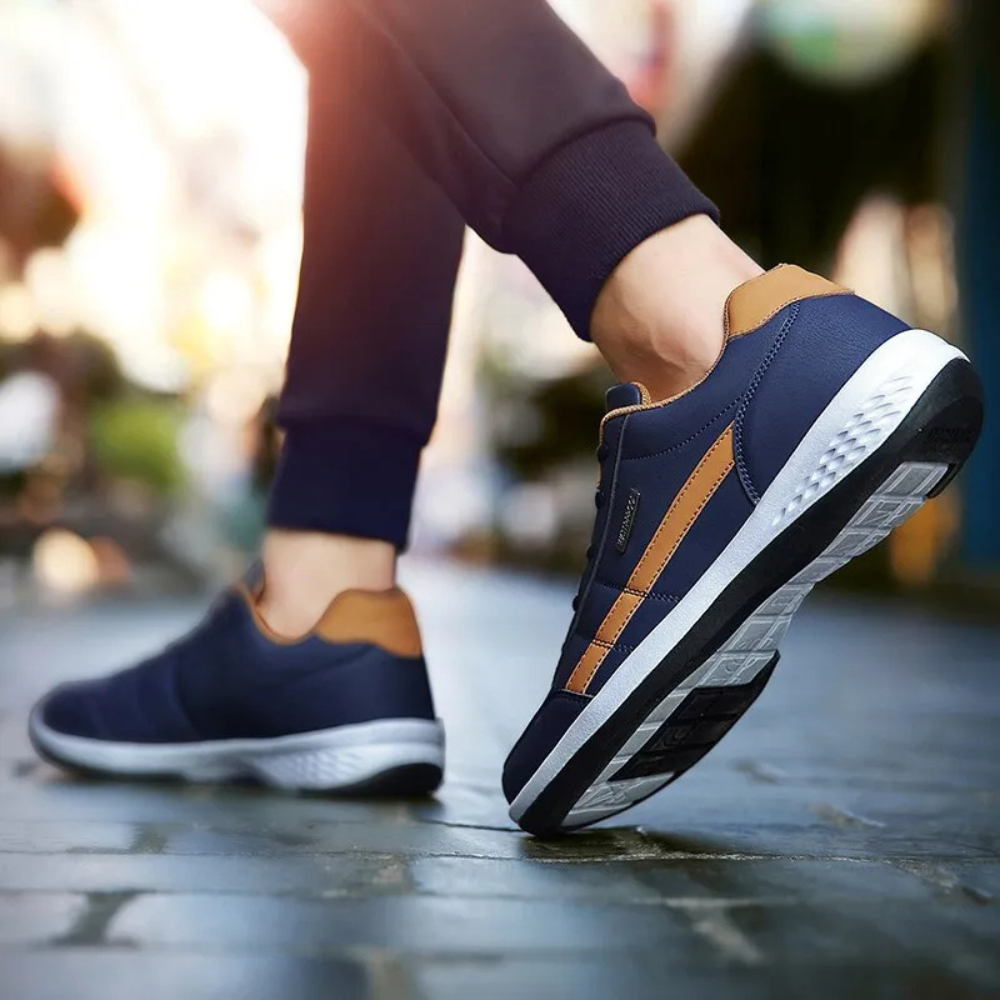 New men's balance sneakers, offering superior comfort and orthopedic support for active men.