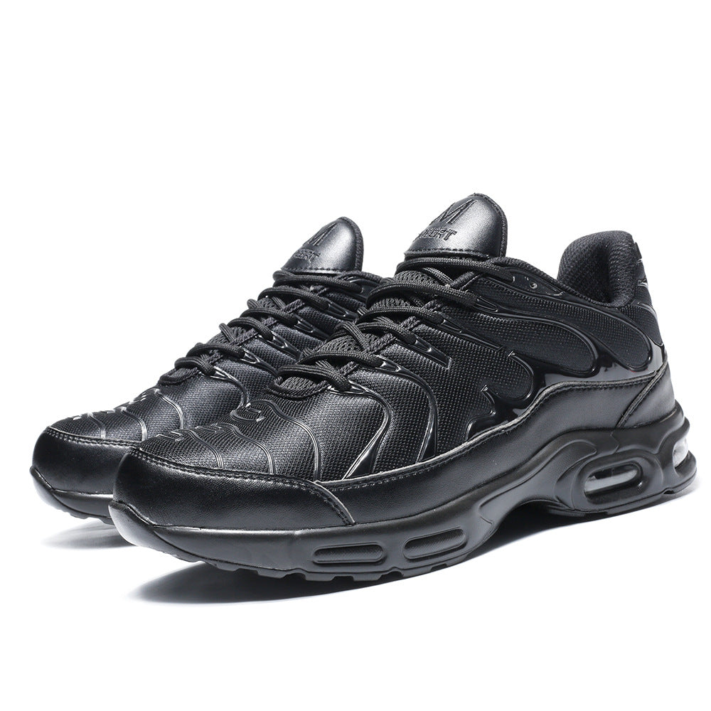 Men's black lightweight water-resistant safety shoes with steel toe for ultimate work protection and comfort.