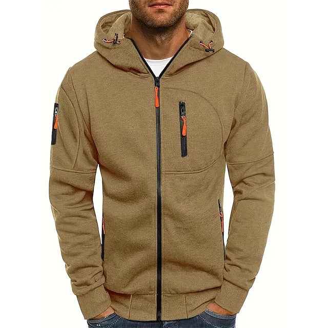 Men's full zip hoodie, designed for ultimate comfort, suitable for workwear and casual occasions.