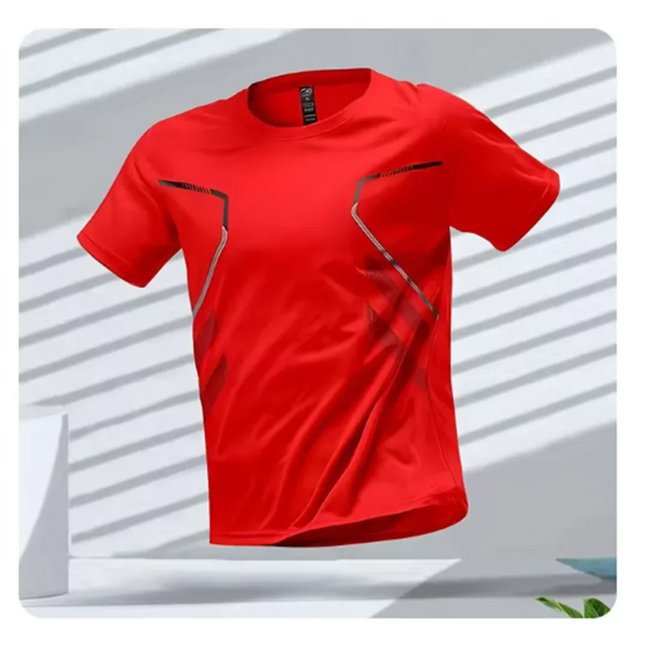 Men's breathable performance t-shirt, short sleeve for workouts. Ideal athletic top & gym wear for active men.