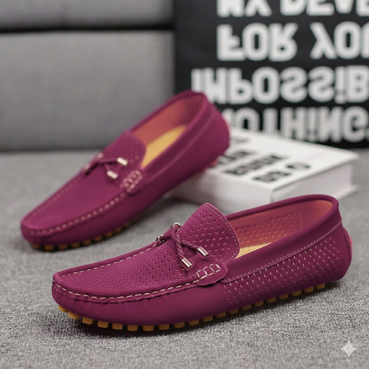 Modern men's slip-on loafers, breathable design ensures comfort for casual and dress-casual looks.