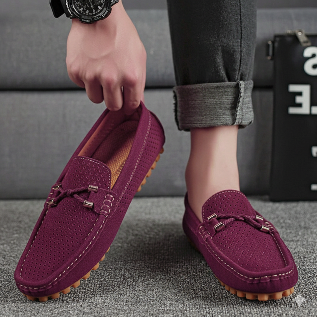Stylish & comfortable men's breathable loafers, perfect slip-on casual shoes for everyday versatility.