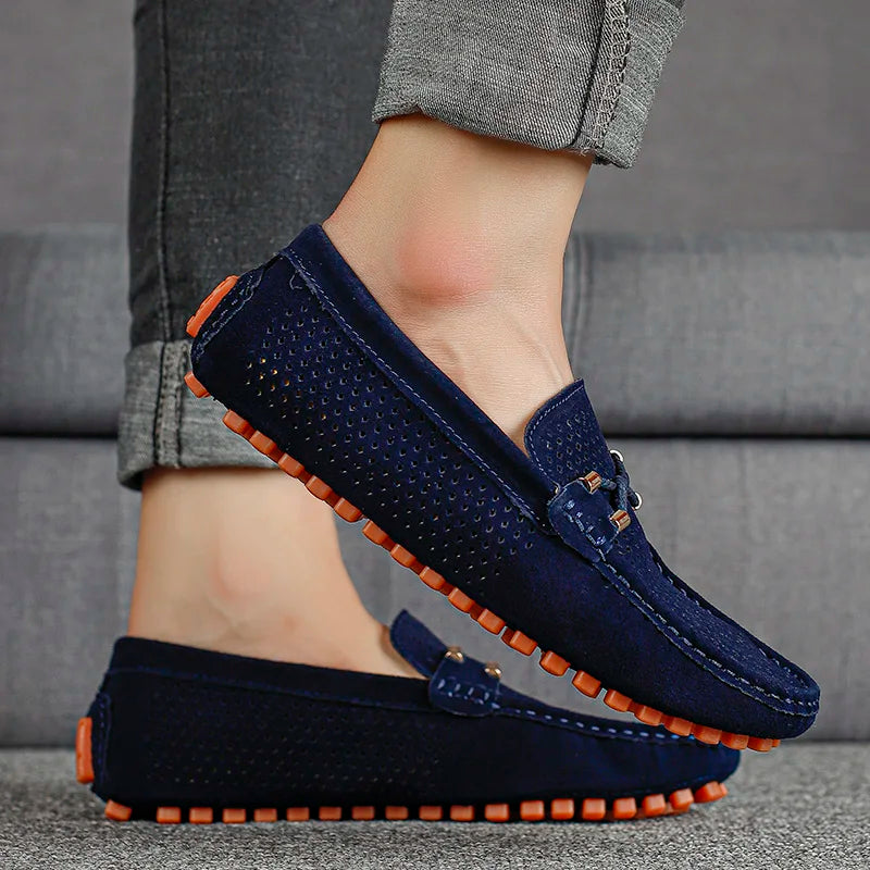 Lightweight men's slip-on loafers, breathable design for casual everyday comfort.