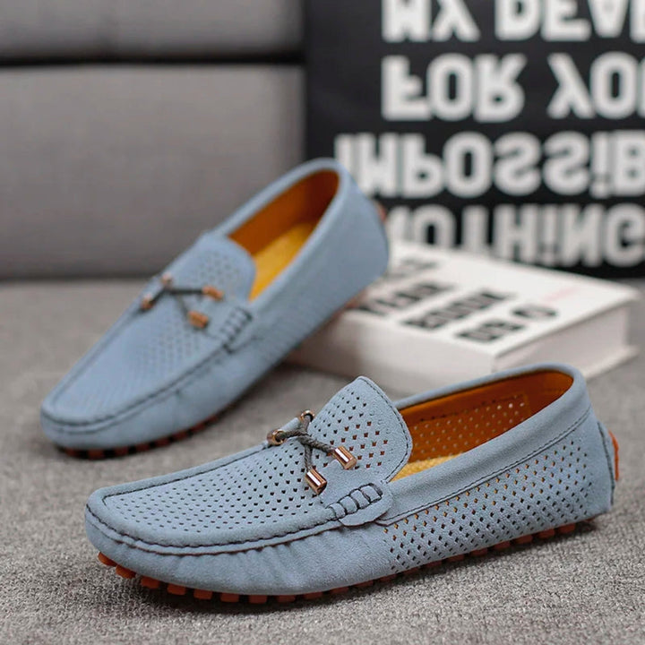 Comfortable men's breathable loafers, easy slip-on casual shoes for all-season versatility.