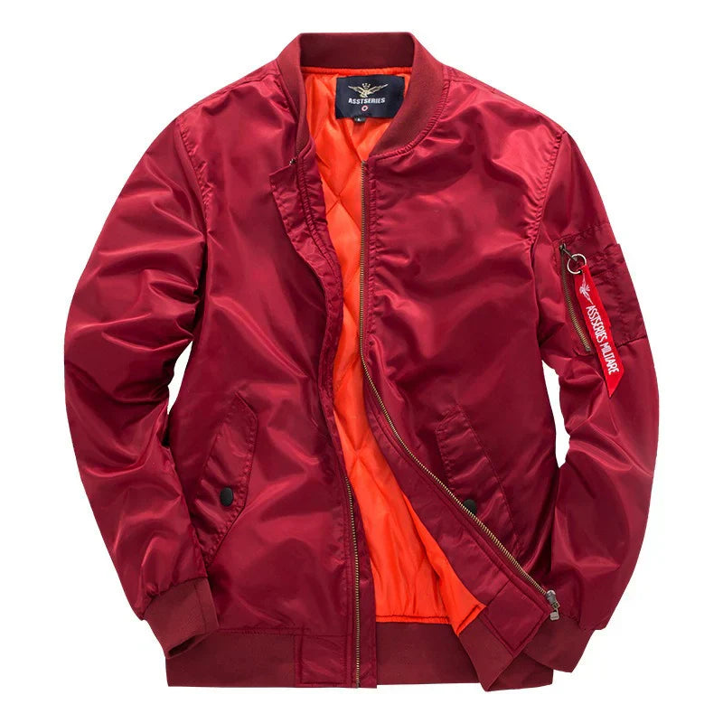 Stylish men's casual outerwear jacket. A lightweight, all-season windbreaker & rain jacket for outdoor & daily wear.
