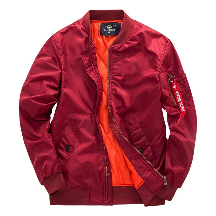 Stylish men's casual outerwear jacket. A lightweight, all-season windbreaker & rain jacket for outdoor & daily wear.
