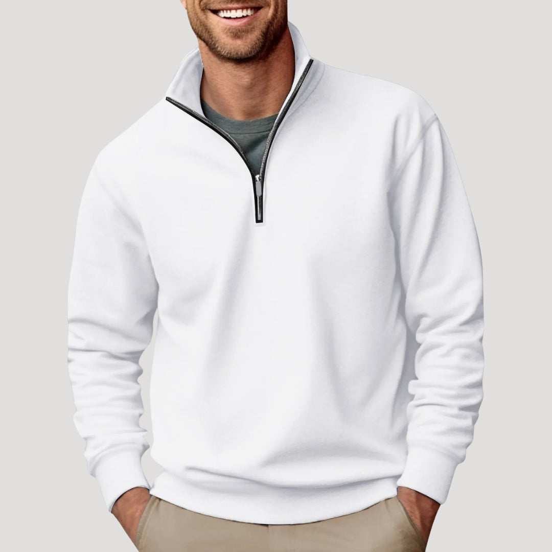Men's casual quarter-zip sweatshirt, comfortable & stylish for everyday wear.