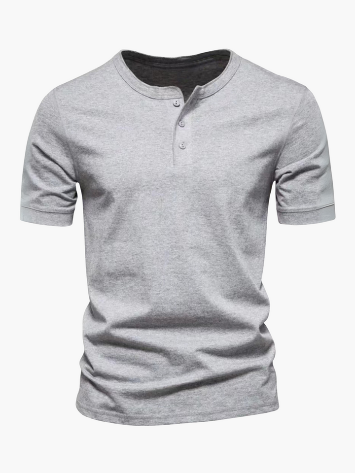 Summer essential men's short sleeve button-up shirt, comfortable and stylish for everyday.