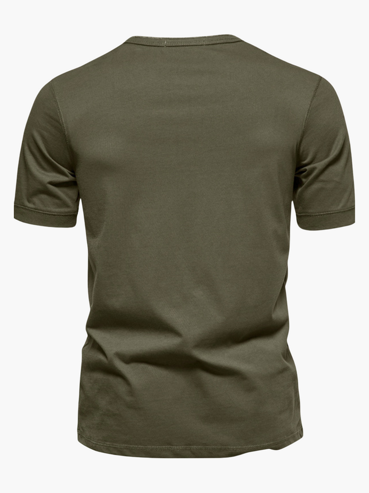Men's lightweight short sleeve button-up shirt, a summer fashion essential for casual comfort.