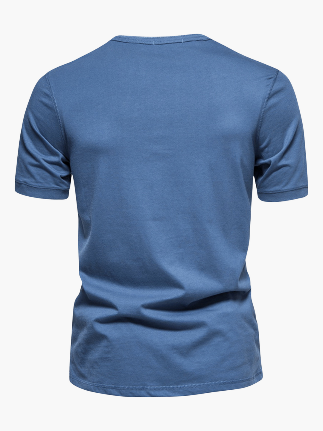 Comfortable men's short sleeve button-up shirt, lightweight and breathable for summer days.