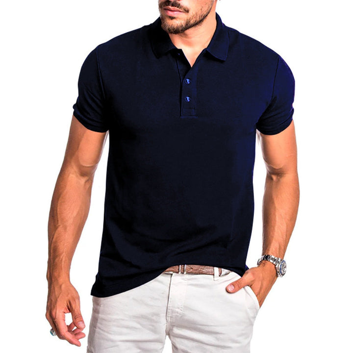 Classic fit men's polo shirt, short sleeve for smart casual or office wear.