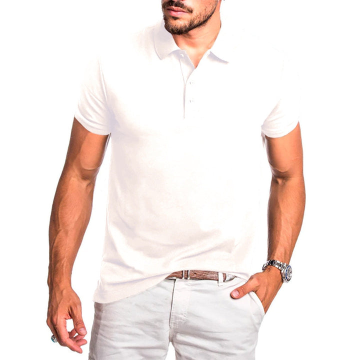 Versatile men's collared polo shirt, ideal for smart casual and everyday fashion.