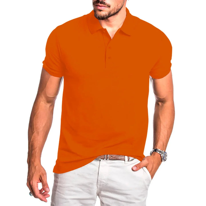 Men's stylish polo shirt, classic fit short sleeve, essential for smart casual fashion.