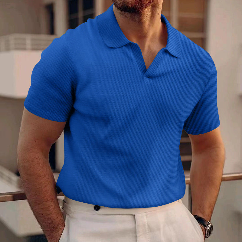 Men's classic fit polo shirt with short sleeves and button-up collar. Essential for effortless style.